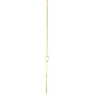 14K Yellow Gold 39 X 25 Mm 18 In Polished Cross Necklace