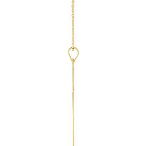 14K Yellow Gold 28 X 18 Mm 18 In Polished Cross Necklace