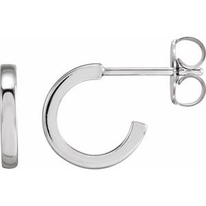 Sterling Silver Pair 10Mm Hoop Earrings, Length: 10 Mm, Thickness: 1.5 Mm