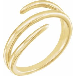 14K Yellow Gold Polished Freeform Ring Size 7