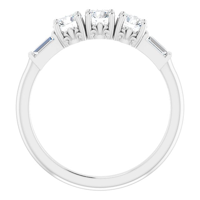 14K White Gold Round 4 Mm Polished Lab-Grown Diamond Band, Size 7