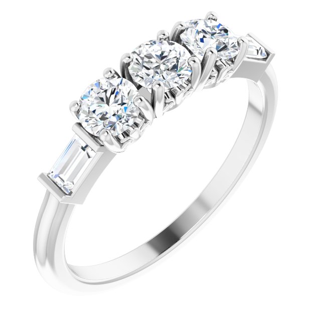 14K White Gold Round 4 Mm Polished Lab-Grown Diamond Band, Size 7