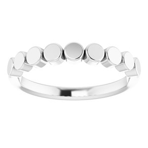 Sterling Silver Polished Stackable Geometric Ring Size 7