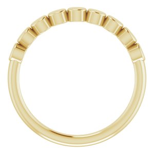 14K Yellow Gold Polished Stackable Geometric Ring Size 7