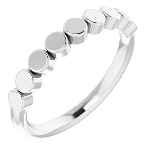 Sterling Silver Polished Stackable Geometric Ring Size 7