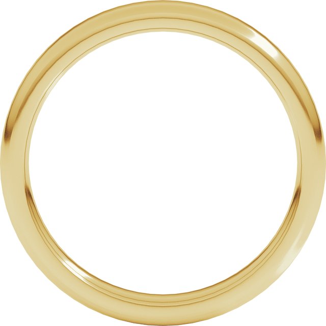 14K Yellow Or White Gold Or Sterling Silver Or Platinum Standard Flat Comfort Fit With Round Edge Band