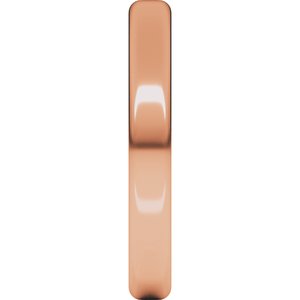 18K Yellow Or White Or Rose Gold Round-Edge Comfort-Fit Flat Band
