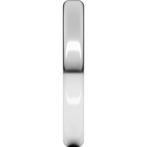 Platinum Round-Edge Comfort-Fit Flat Band