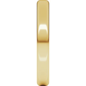 18K Yellow Or White Or Rose Gold Round-Edge Comfort-Fit Flat Band