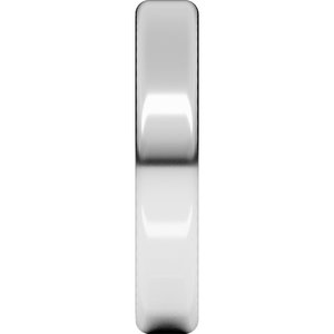 Platinum Round-Edge Comfort-Fit Flat Band