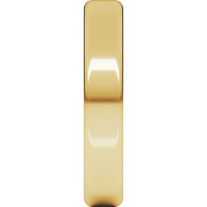 18K Yellow Or White Or Rose Gold Round-Edge Comfort-Fit Flat Band