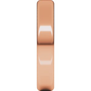 18K Yellow Or White Or Rose Gold Round-Edge Comfort-Fit Flat Band