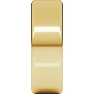 18K Yellow Or White Or Rose Gold Round-Edge Comfort-Fit Flat Band
