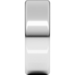Platinum Round-Edge Comfort-Fit Flat Band