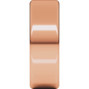 18K Yellow Or White Or Rose Gold Round-Edge Comfort-Fit Flat Band