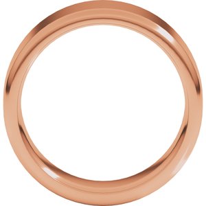 18K Yellow Or White Or Rose Gold Round-Edge Comfort-Fit Flat Band