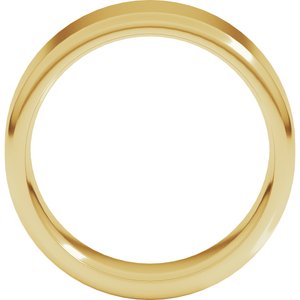 18K Yellow Or White Or Rose Gold Round-Edge Comfort-Fit Flat Band