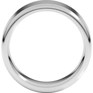 Platinum Round-Edge Comfort-Fit Flat Band