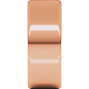 18K Yellow Or White Or Rose Gold Round-Edge Comfort-Fit Flat Band