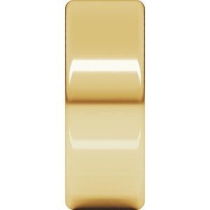 18K Yellow Or White Or Rose Gold Round-Edge Comfort-Fit Flat Band