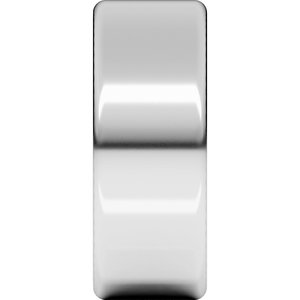 Platinum Round-Edge Comfort-Fit Flat Band