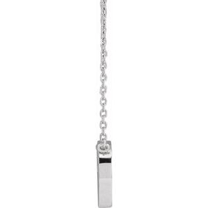 Sterling Silver 10 X 10 Mm 18 In Polished Hammered Disc With Pierced Cross Necklace