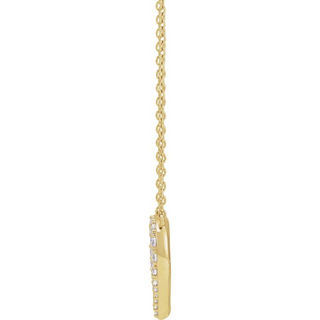 14K Yellow Or Rose Gold 15.4 X 18 Mm 16-18 In Polished 3/8 Ctw Lab-Grown Diamond Heart Necklace
