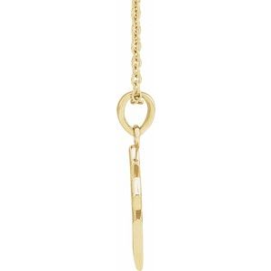 14K Yellow Gold 18.31 X 9.06 Mm 16-18 In Polished Pointed Ornate Necklace