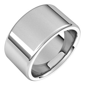 Platinum Round-Edge Comfort-Fit Flat Band