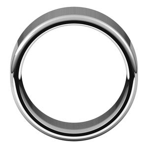 Platinum Round-Edge Comfort-Fit Flat Band