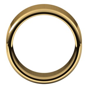 18K Yellow Or White Or Rose Gold Round-Edge Comfort-Fit Flat Band