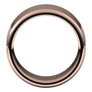 18K Yellow Or White Or Rose Gold Round-Edge Comfort-Fit Flat Band