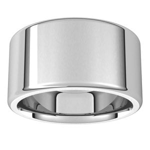 Platinum Round-Edge Comfort-Fit Flat Band