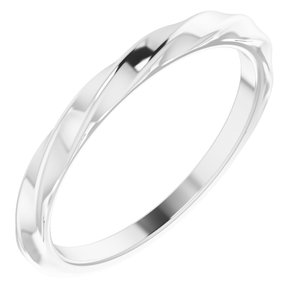 Sterling Silver Polished Twisted Stackable Ring Size 7