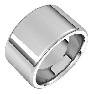 Platinum Round-Edge Comfort-Fit Flat Band