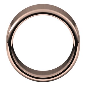 18K Yellow Or White Or Rose Gold Round-Edge Comfort-Fit Flat Band