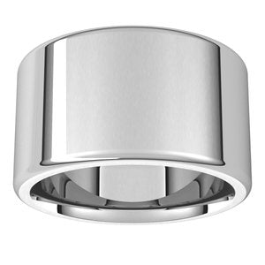 Platinum Round-Edge Comfort-Fit Flat Band