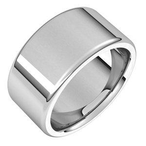Platinum Round-Edge Comfort-Fit Flat Band