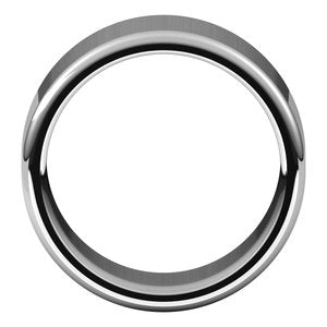 Platinum Round-Edge Comfort-Fit Flat Band