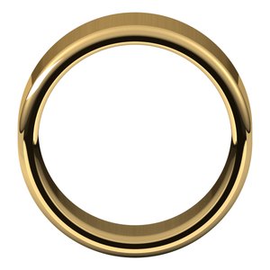 18K Yellow Or White Or Rose Gold Round-Edge Comfort-Fit Flat Band