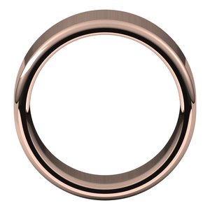 18K Yellow Or White Or Rose Gold Round-Edge Comfort-Fit Flat Band