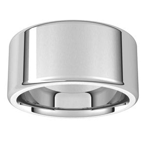 Platinum Round-Edge Comfort-Fit Flat Band