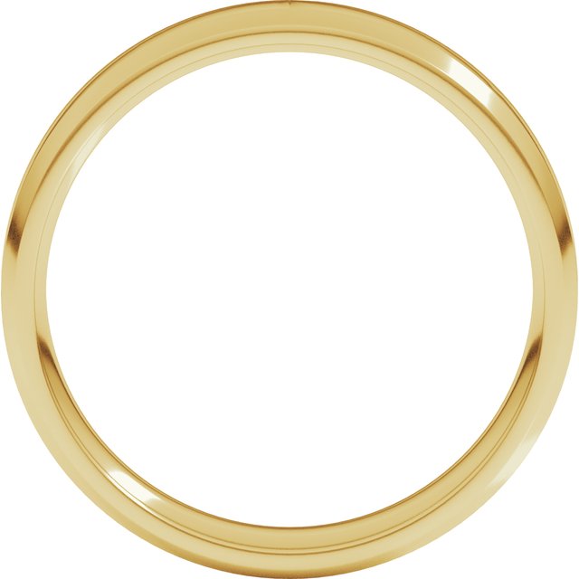 14K Yellow Or White Gold Or Platinum Lightweight Beveled-Edge Comfort Fit Light Band