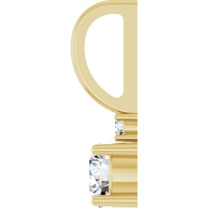 14K Yellow Gold Round 4Mm G-H I1 1/4 Ctw Natural Diamond Pendant