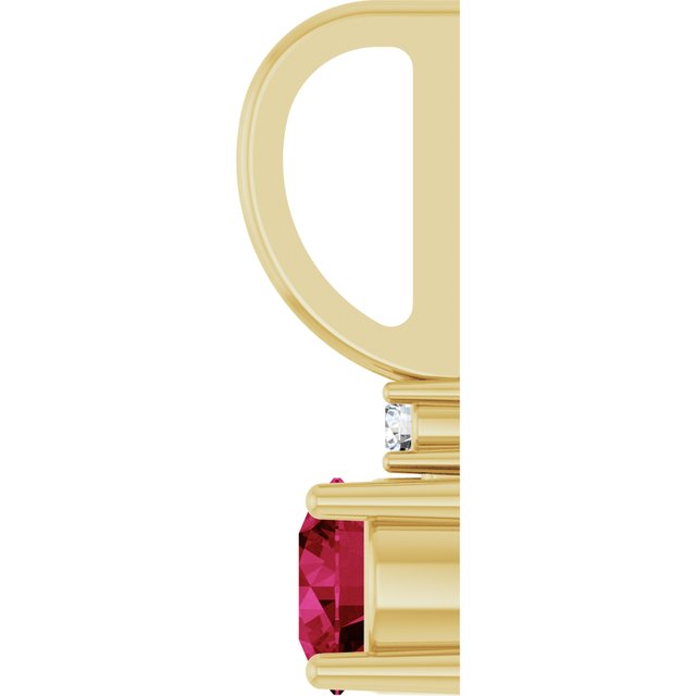 14K Yellow Or White Gold Round 4Mm I1, G-H Polished  .015 Ct Natural Diamond Charm/Pendant