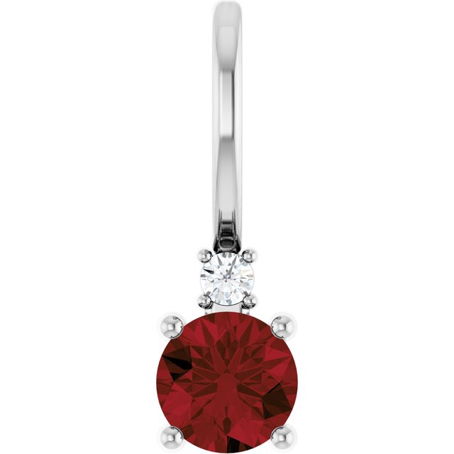 14K Yellow Or White Or Rose Gold Round 4Mm I1, G-H Polished  .015 Ct Natural Diamond Charm/Pendant