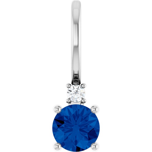14K Yellow Or White Gold Round 4Mm I1, G-H Polished  .015 Ct Natural Diamond Charm/Pendant