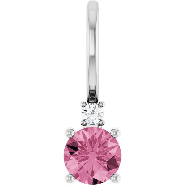 14K Yellow Or White Or Rose Gold Round 4Mm I1, G-H Polished  .015 Ct Natural Diamond Charm/Pendant