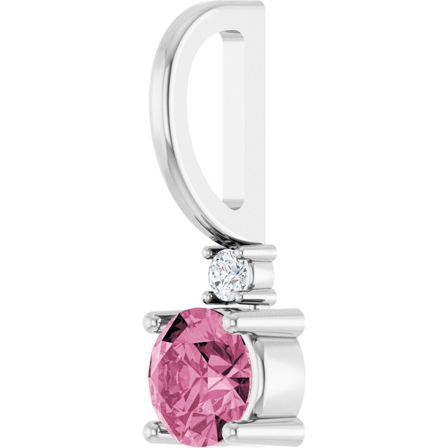 14K Yellow Or White Or Rose Gold Round 4Mm I1, G-H Polished  .015 Ct Natural Diamond Charm/Pendant