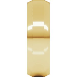 18K Yellow Or White Or Rose Gold Lightweight Beveled-Edge Comfort-Fit Flat Band